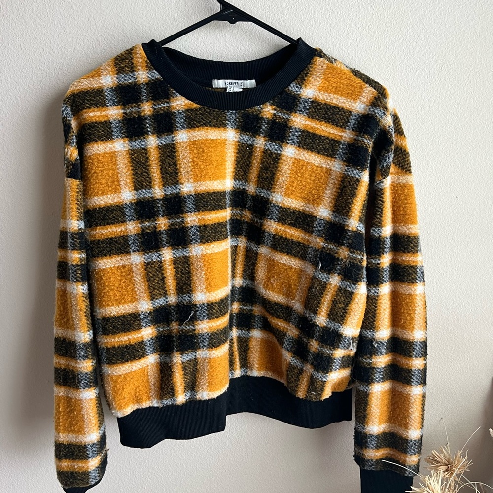 Forever 21 Plaid Sweater